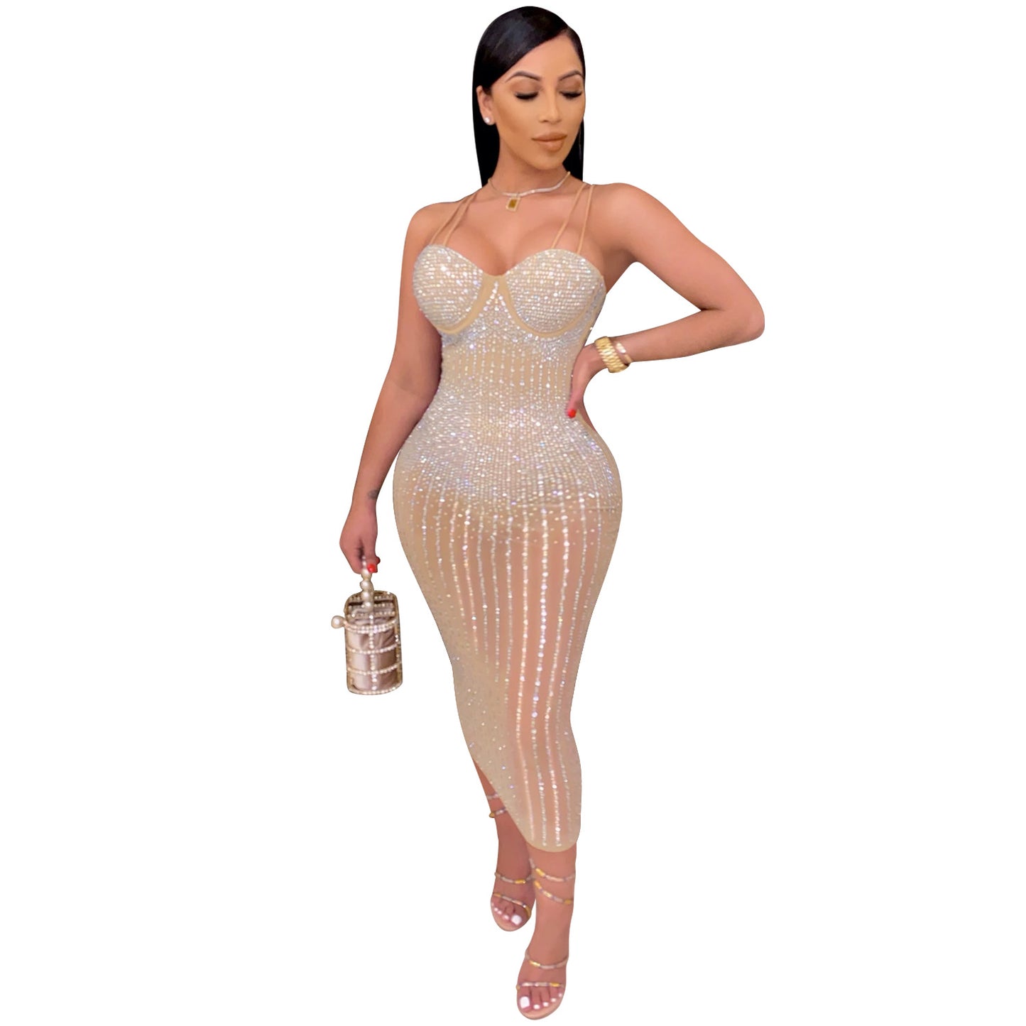 Diamond strap dress