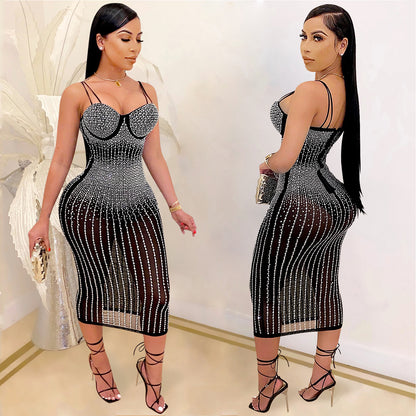 Diamond strap dress