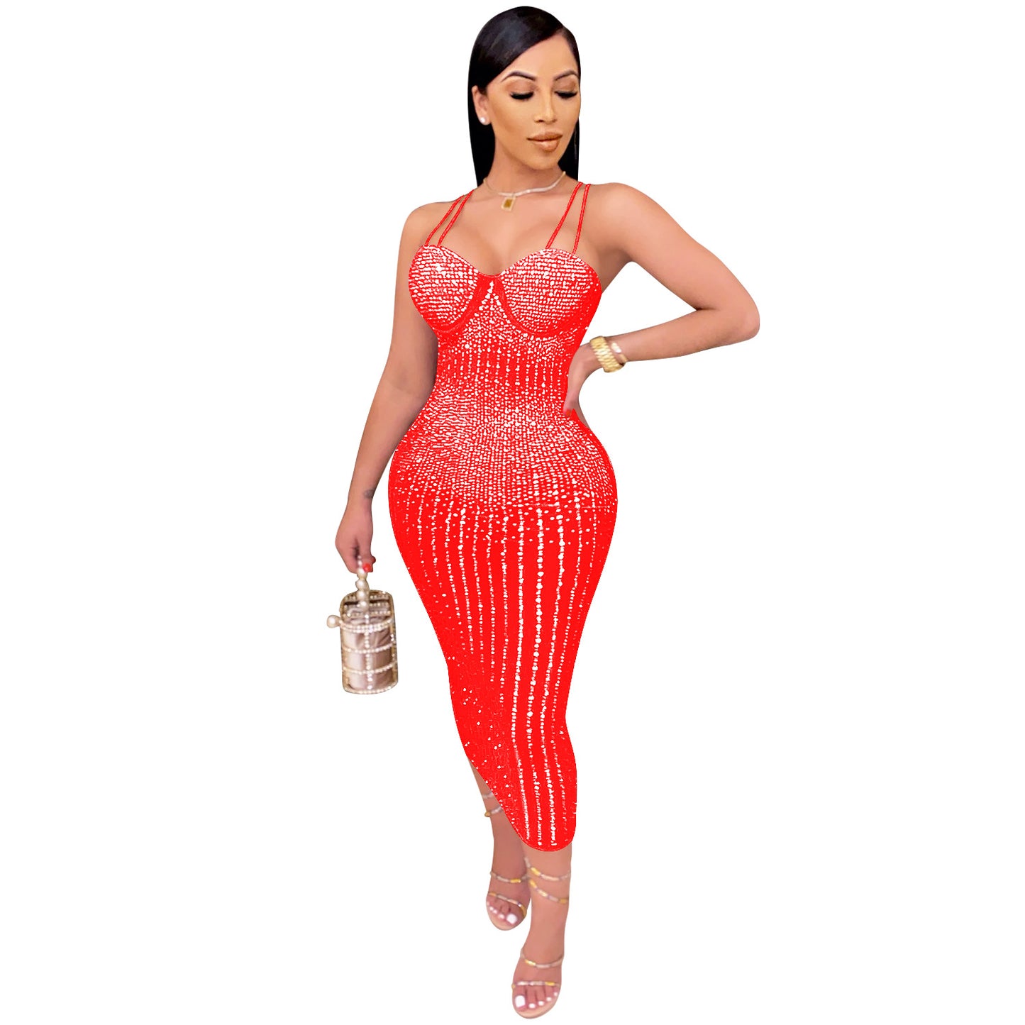 Diamond strap dress
